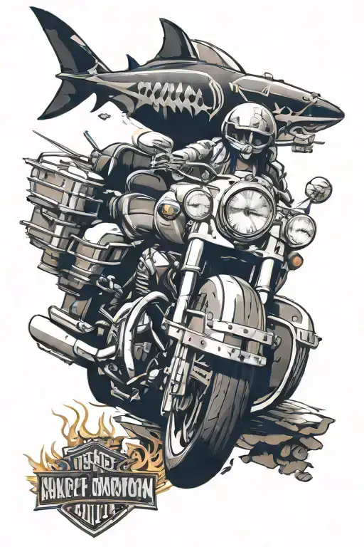1-Goddess of civil engineering = Athena 2-Plane P40 shark mouth 3-Harley Davidson Street glide tattoo design idea