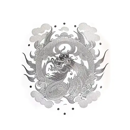 samurai sakura carp sleeve  tattoo design idea