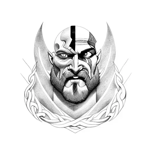 kratos god of war tattoo design idea