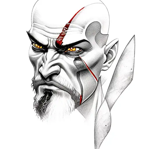 kratos god of war tattoo design idea