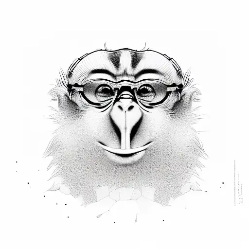 three wise autistic monkeys tattoo design idea