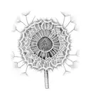 Dandelion tattoo design idea