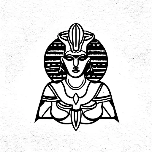 goddess isis badass tattoo design idea
