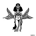 goddess isis badass tattoo design idea
