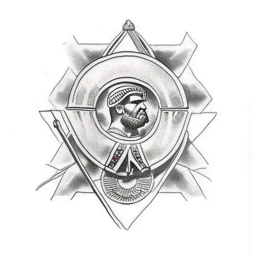 Roman soldier greek stoicism  tattoo design idea