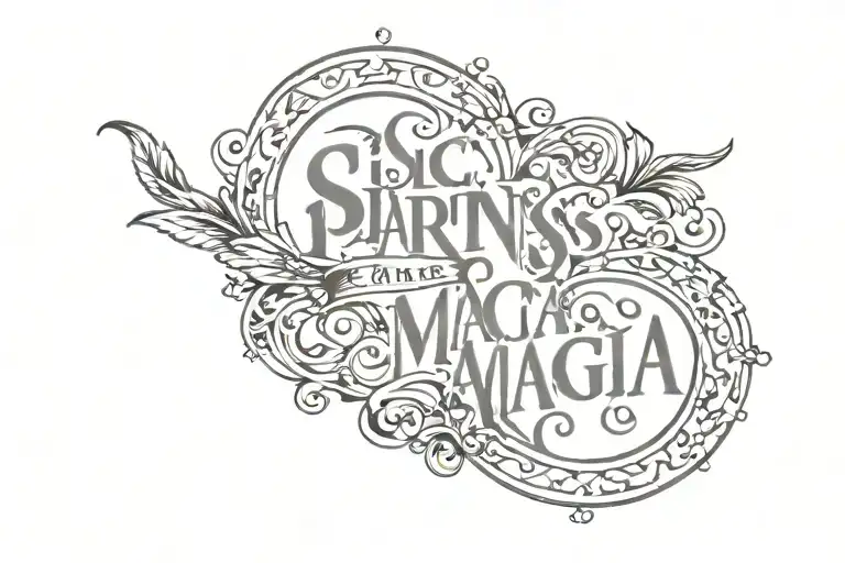 lettering tattoo with the words sic parvis magna tattoo design idea