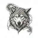 wolf in sheep head tattoo design idea