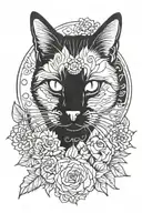 Ginger cat tattoo design idea