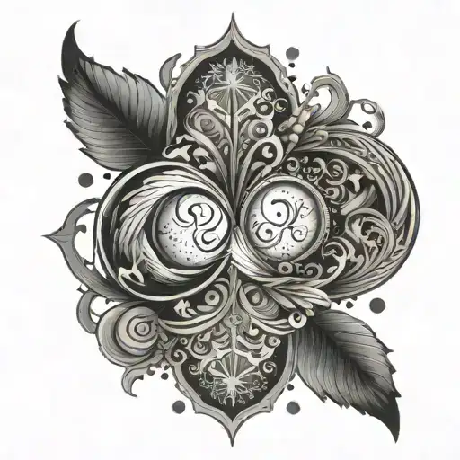 Pisces and Virgo Love Sign tattoo design idea