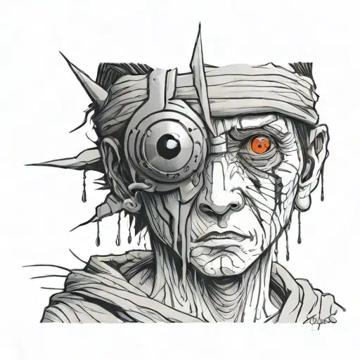 obito crying tattoo design idea