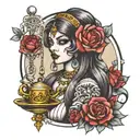libra lady gypsy tattoo design idea
