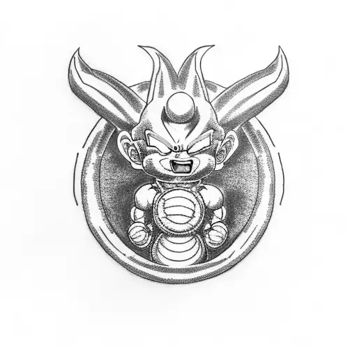 Combine the iconic dragon ball z dragon Shenron with a vintage car in a dotwork style tattoo tattoo design idea