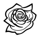 Rose with a bee hovering above. ll tattoo design idea