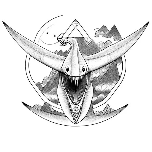 Pterodactyl  tattoo design idea