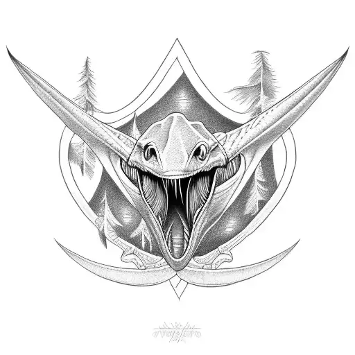 Pterodactyl  tattoo design idea