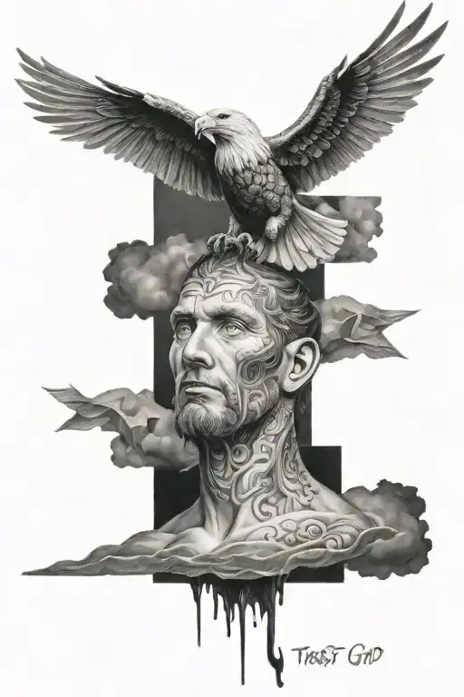 Trust god tattoo design idea