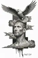 Trust god tattoo design idea