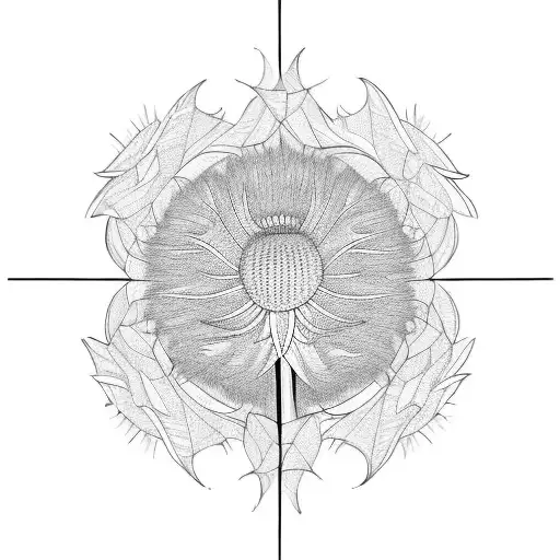 thistle tattoo design idea