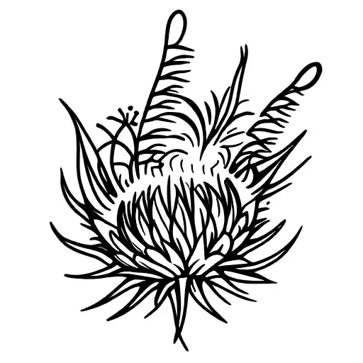 thistle tattoo design idea