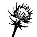 thistle tattoo design idea