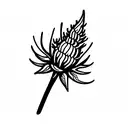thistle tattoo design idea