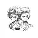 Hunter x hunter gon and killua tattoo design idea