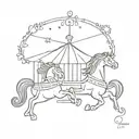 Carousel never stops turning tattoo design idea