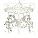 Carousel never stops turning tattoo design idea