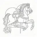 Carousel never stops turning tattoo design idea