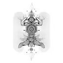 7 chakras spine  tattoo design idea