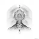 7 chakras spine  tattoo design idea