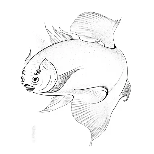 a siamese catfish tattoo design idea