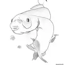 a siamese catfish tattoo design idea