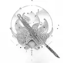 Flute tattoo design idea