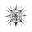 Compass Lion Ship tattoo design idea