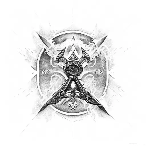 777 with ace of spades tattoo design idea