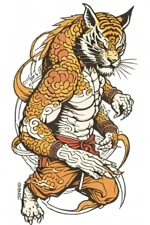 tekken small circular tattoo design idea