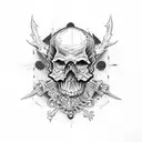 skull king spades tattoo design idea