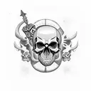 skull king spades tattoo design idea