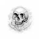 skull king spades tattoo design idea