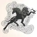 Virgo and Leo man astrological sign tattoo design idea