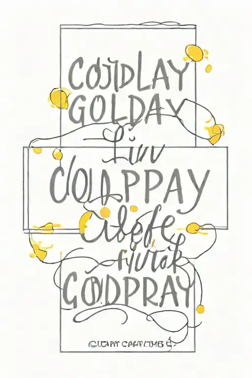 coldplay yellow lyrics written tattoo design idea