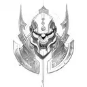 Kratos with Doom Guy armor tattoo design idea