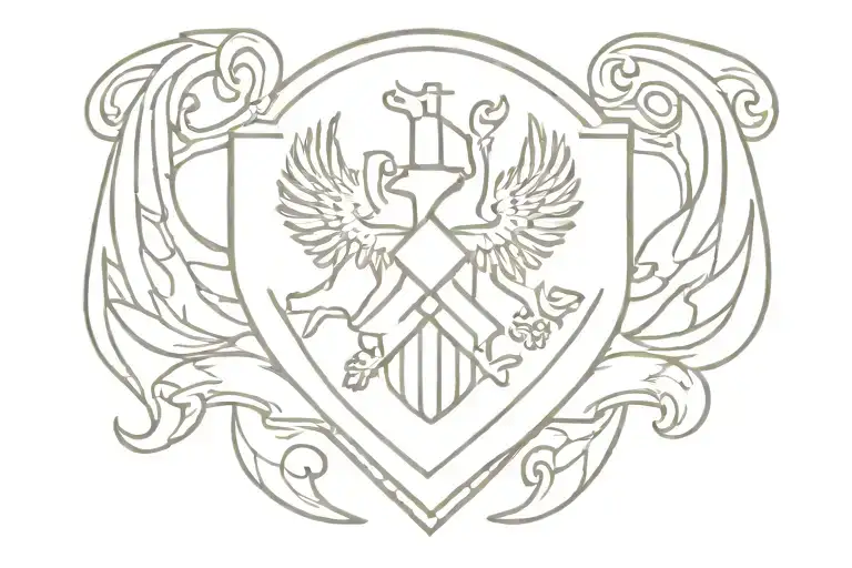 del rio coat of arms tattoo design idea