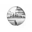 New York city skyline, the egg from Albany, NY, the Jupiter lighthouse, the catskill mountains tattoo design idea