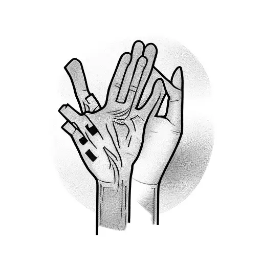 Text saying "My hand have taught me terrible things. His hands have set me free. tattoo design idea