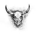 Bull Skull tattoo design idea