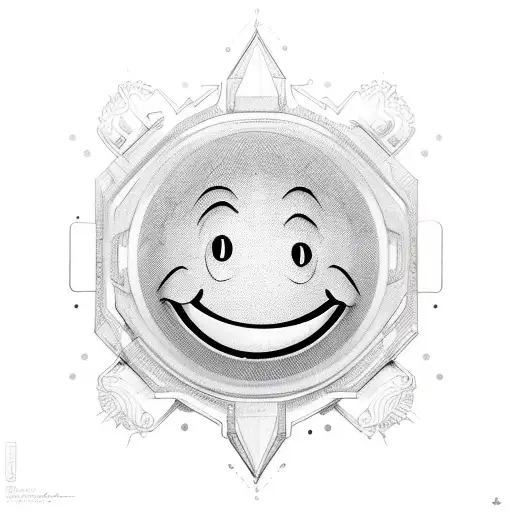 smiley  tattoo design idea