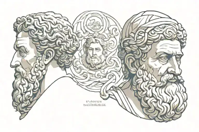 stoic virtues tattoo design idea