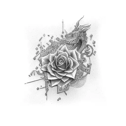 road time progress tattoo design idea